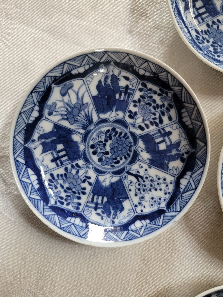 6 x 19e eeuwse porseleinen schoteltjes 3 in goede conditie, Antiek en Kunst, Antiek | Porselein, Ophalen of Verzenden