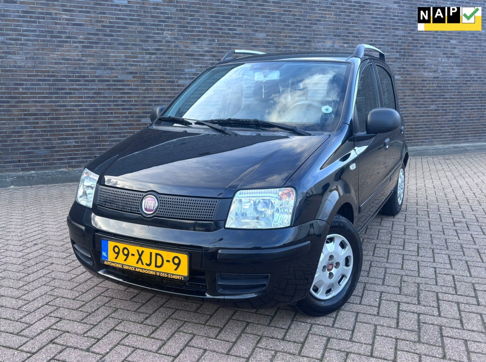 Fiat Panda 1.2 NAP KM Airco Nieuwe Distributie APK 07-2027, Auto's, 1242 cc, 400 kg, Zwart, Origineel Nederlands