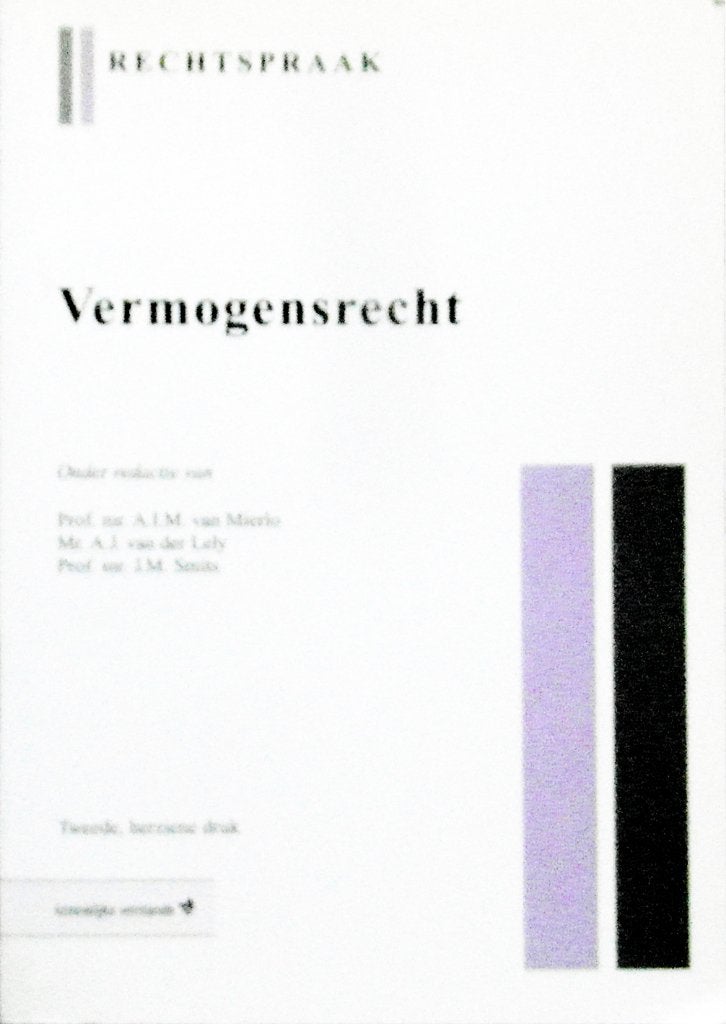 Rechtspraak Vermogensrecht, Boeken, Ophalen of Verzenden, Alpha, Zo goed als nieuw, HBO
