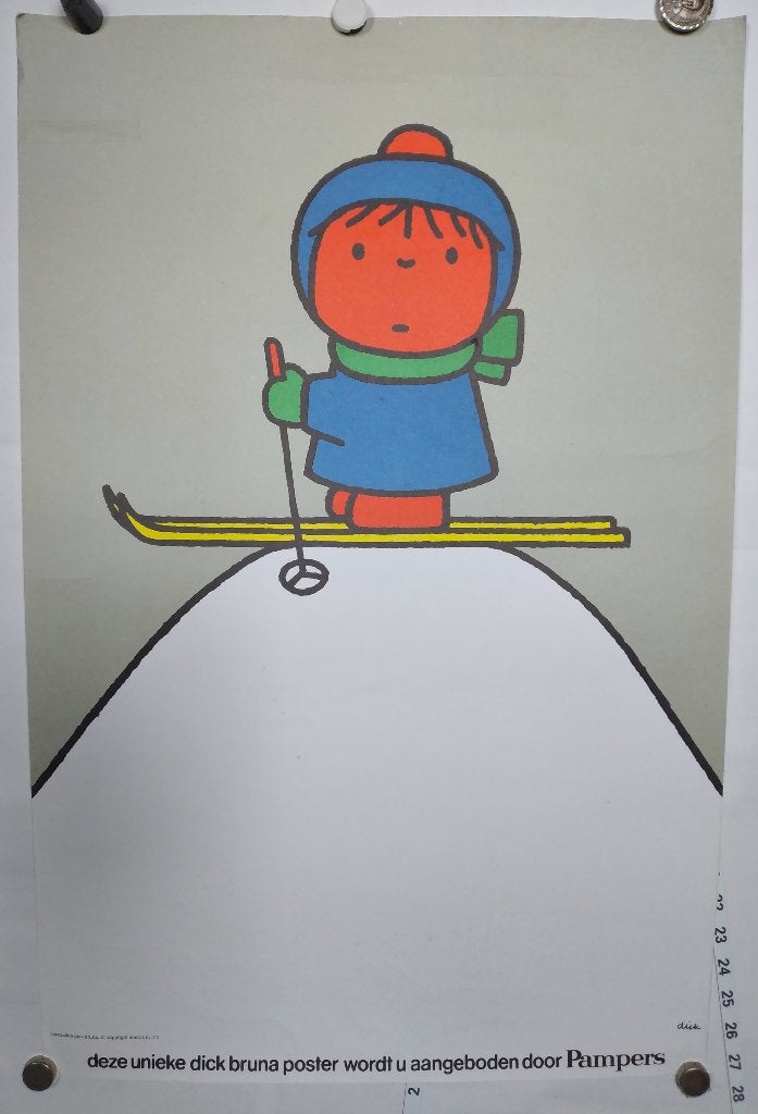 Dick Bruna Pampers ski posters, Verzamelen, Ophalen of Verzenden, A1 t/m A3, Reclame, Rechthoekig Staand