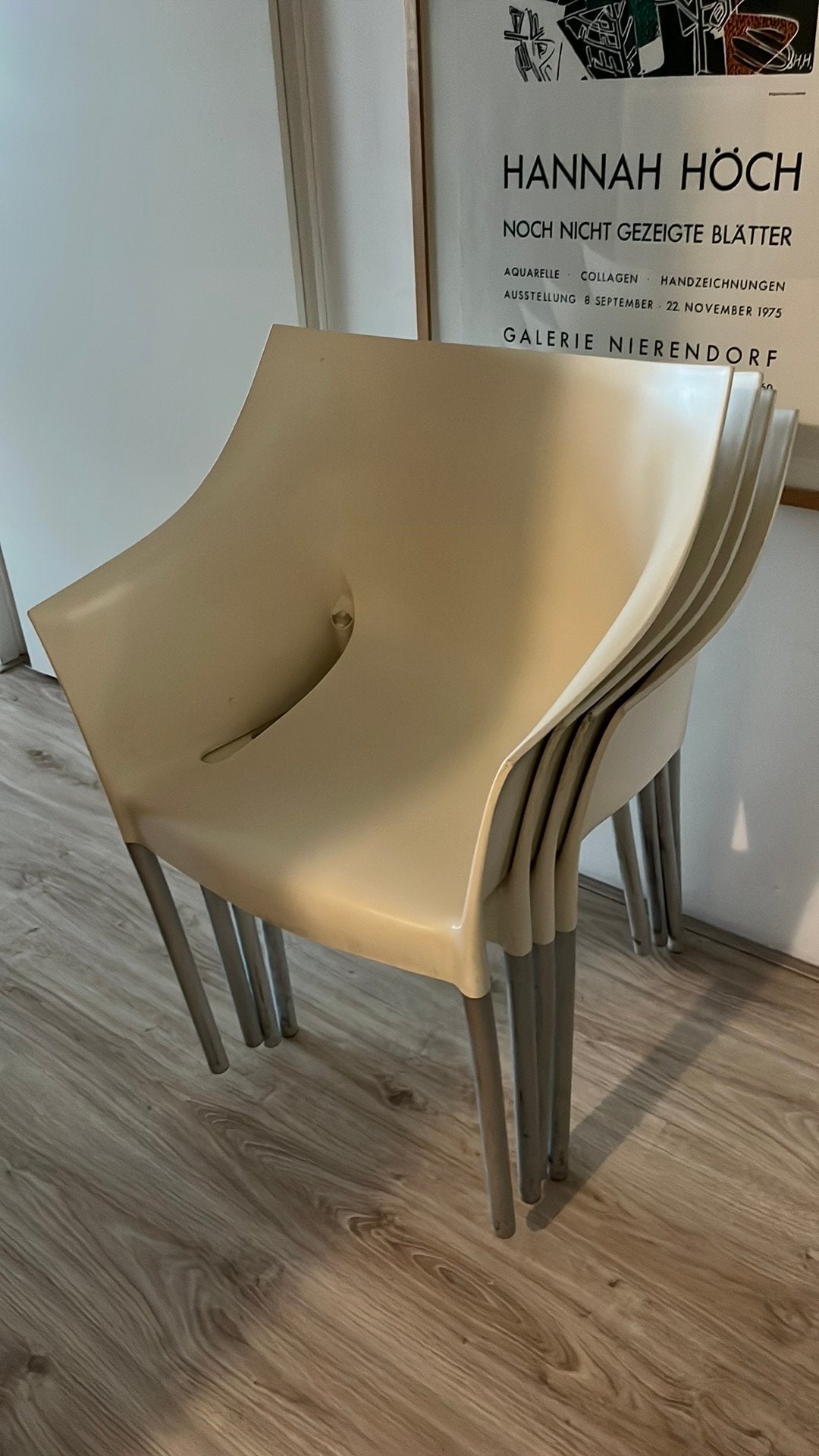 4x armchair Dr. No door Starck voor Kartell, Ophalen, Gebruikt, Wit, Vier