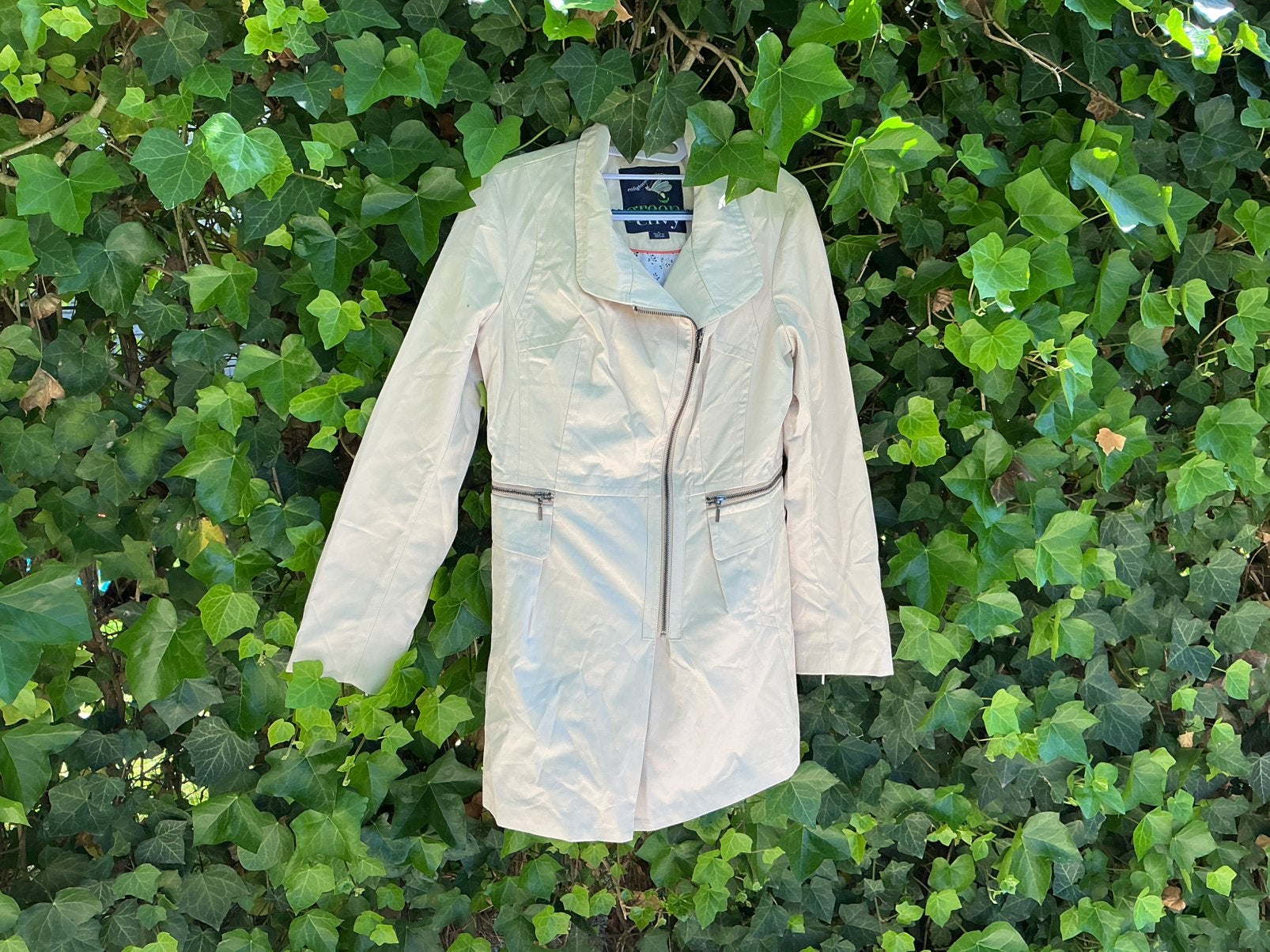Trenchcoat Green Envy maat S, Kleding | Dames, Ophalen of Verzenden, Nieuw, Maat 36 (S), Beige
