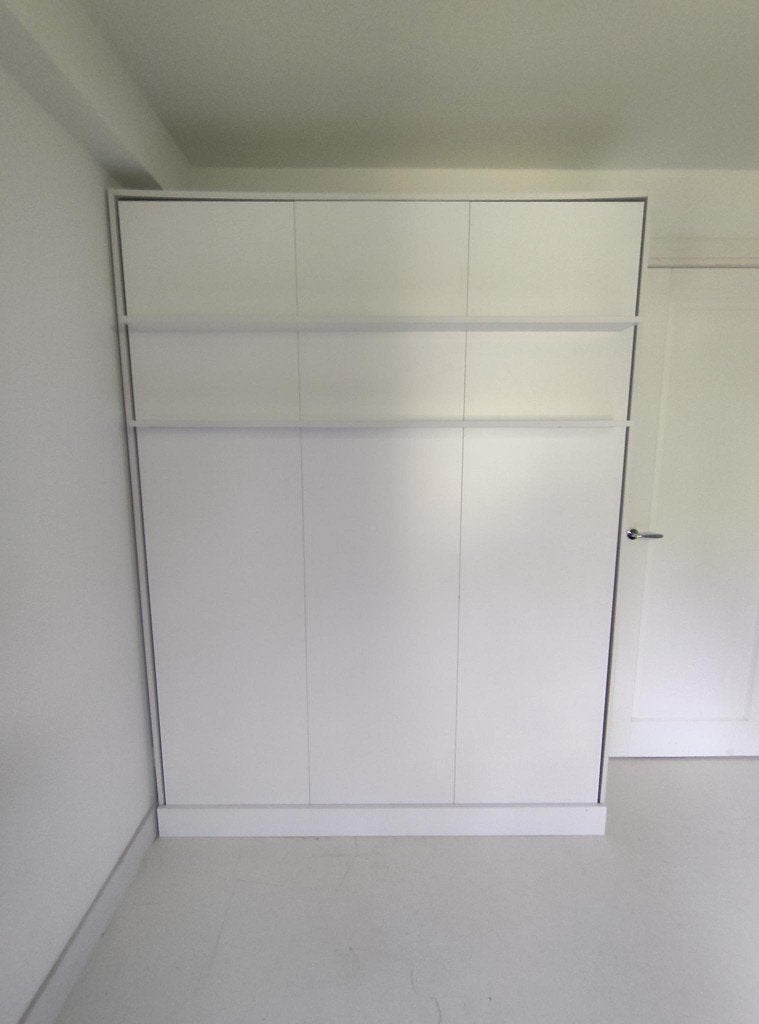 Tweepersoons opklapbed met matras (150x200), Ophalen, Gebruikt, Wit, Tweepersoons
