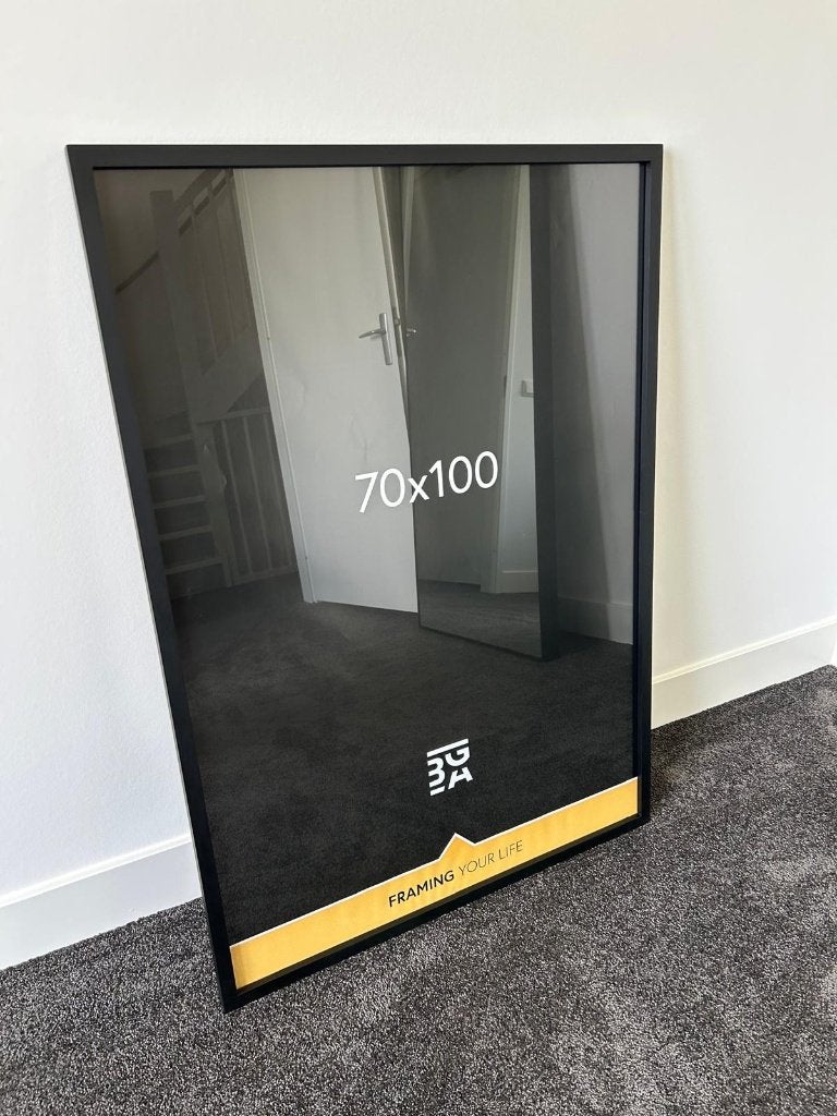 Fotolijst Zwart 70x100cm (met echt glas), Gebruikt, Ophalen of Verzenden, 75 cm of meer, 50 tot 75 cm
