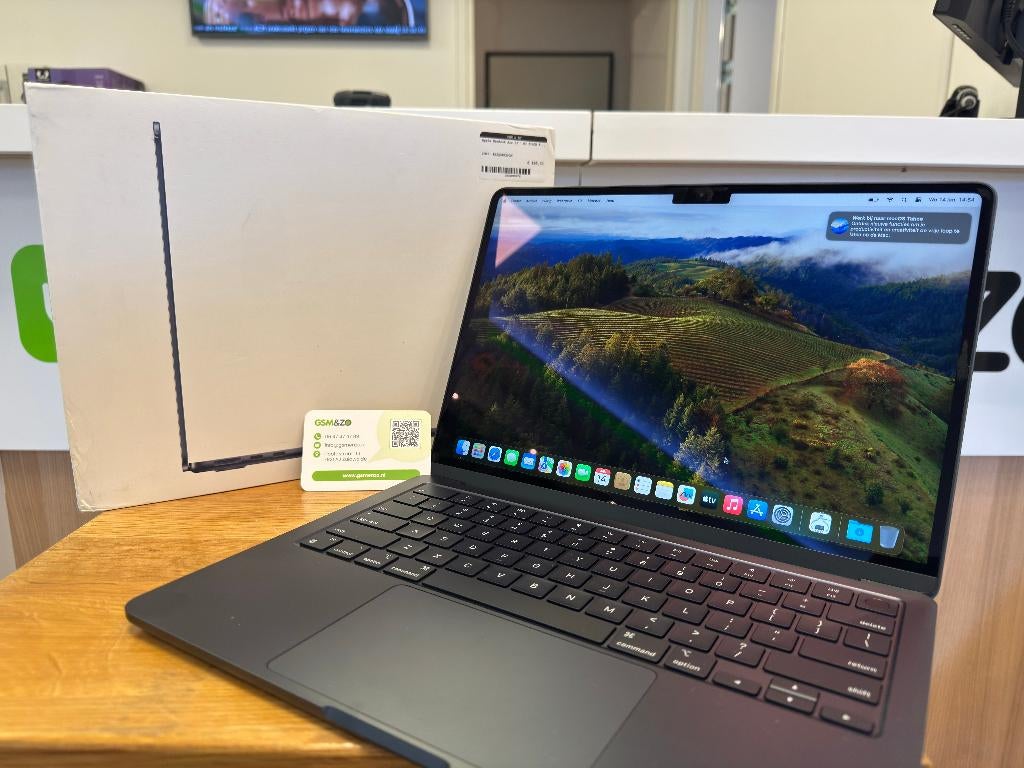 MacBook Air 13'' M3 256GB 8GB RAM Blauw 2024 - 2e hands, Ophalen, 256 GB, Qwerty, 8 GB