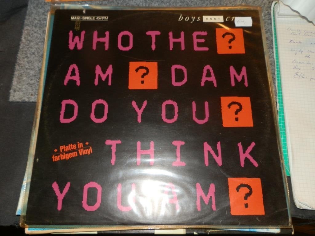 Lp Boys Dont Cry  who the am dam do you think you am, Cd's en Dvd's, Vinyl | Pop, Ophalen of Verzenden, Gebruikt, 12 inch