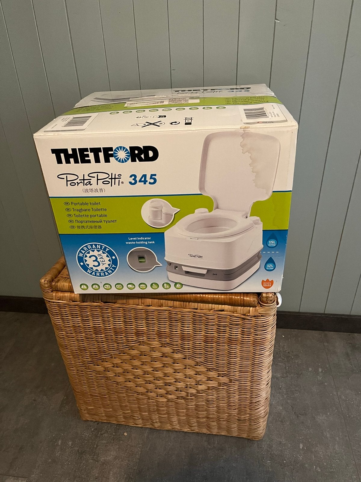 Thetford Porta Potti 345 Draagbaar Toilet Nieuw, Caravans en Kamperen, Ophalen of Verzenden, Nieuw