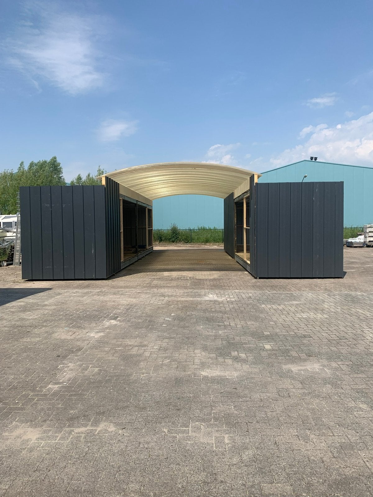 Units opslagcontainer, casco  tinyhouse, overkapping, Ophalen, Gebruikt