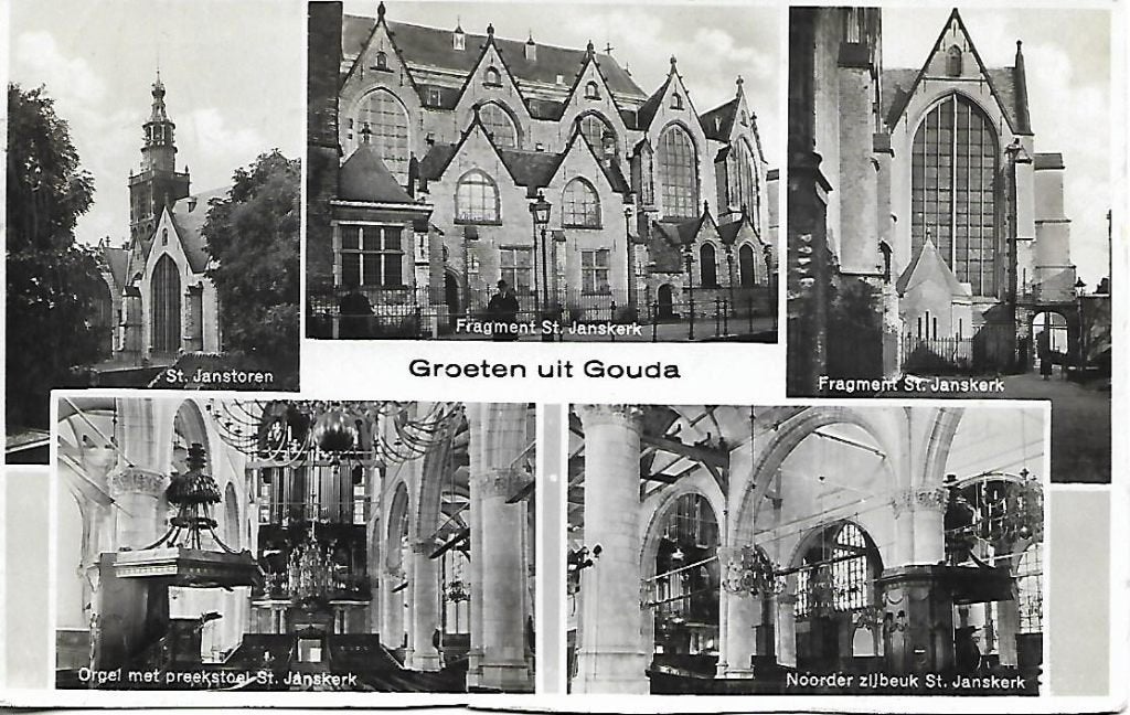 Gouda- -5-luik., Verzenden, 1940 tot 1960, Gelopen, Zuid-Holland