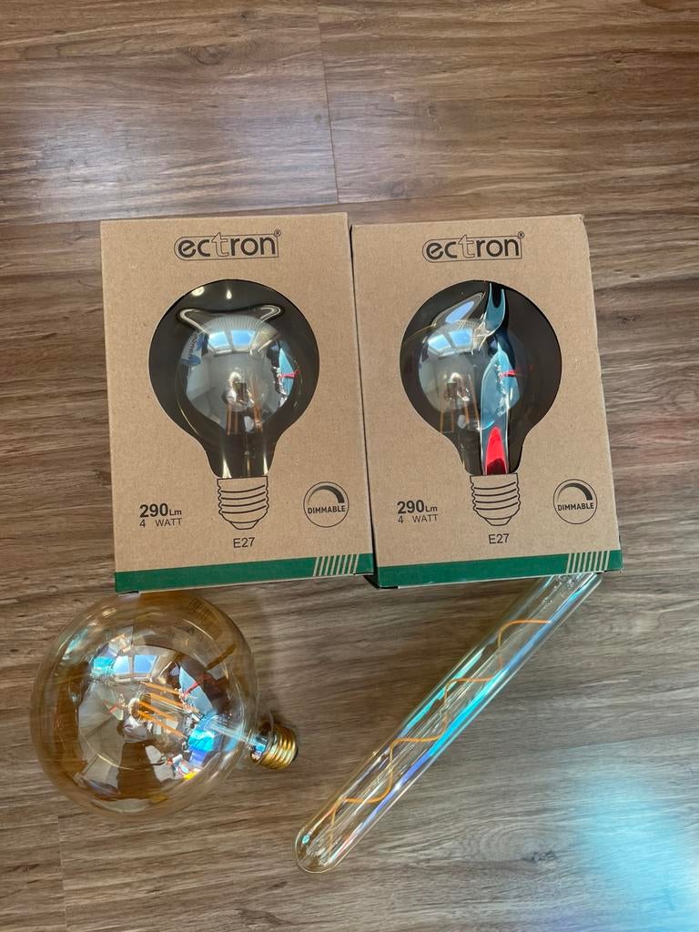 globe led filament lampen dimbaar (nieuw), Huis en Inrichting, Led-lamp, Minder dan 30 watt, Zo goed als nieuw, E27 (groot)