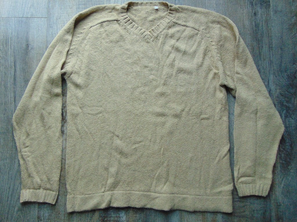 Trui v-hals beige bruin maat L katoen, Ophalen of Verzenden, Zo goed als nieuw, Maat 52/54 (L), Beige