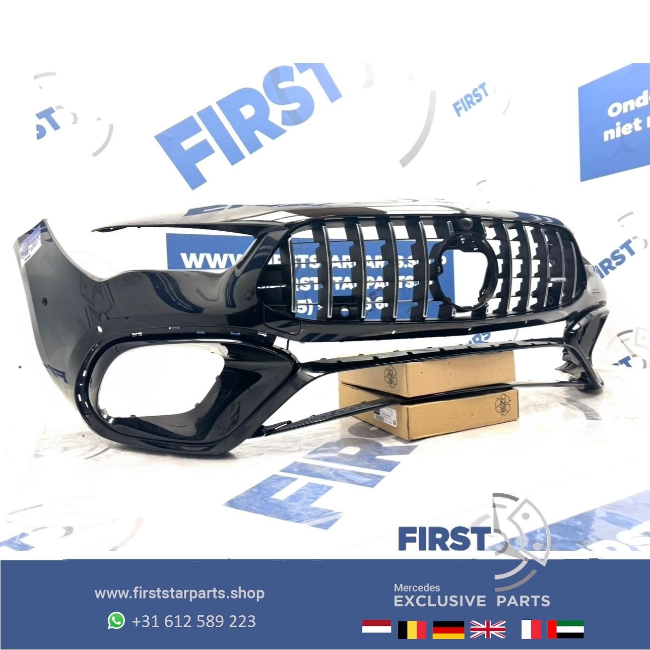 W118 CLA 45 BUMPER AMG CLA45 VOORBUMPER ORIGINEEL Mercedes C, Gebruikt, -, Voor, Ophalen of Verzenden