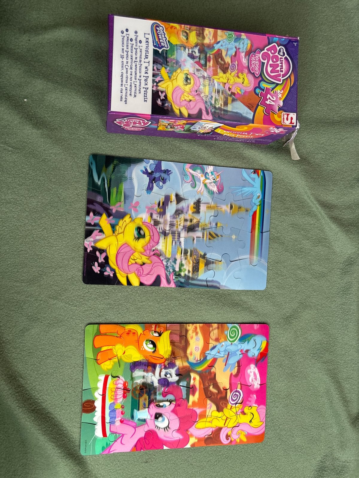 My Little Pony 3D Effect Puzzels - 2 stuks, Ophalen, 10 tot 50 stukjes, Gebruikt, 4 tot 6 jaar