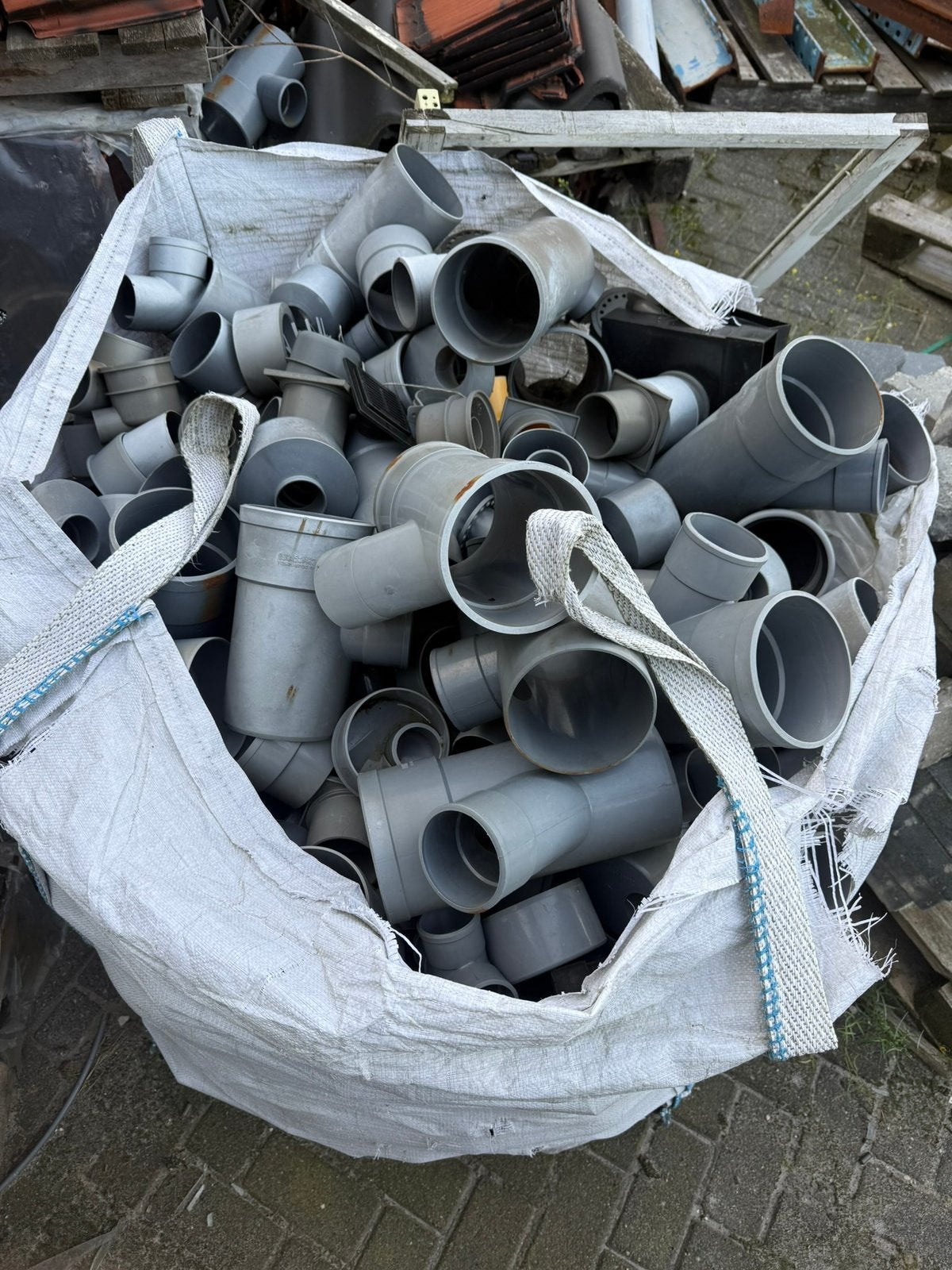 Big bag vol met pvc opzet stukken, Ophalen, Pvc, Zo goed als nieuw, Minder dan 2 meter