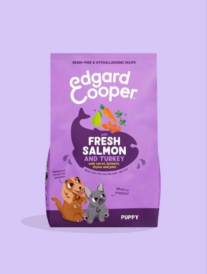 Puppy Voer - Edgard Cooper Zalm & Kalkoen - Groot - 12 Kilo, Dieren en Toebehoren, Dierenvoeding, Ophalen, Hond