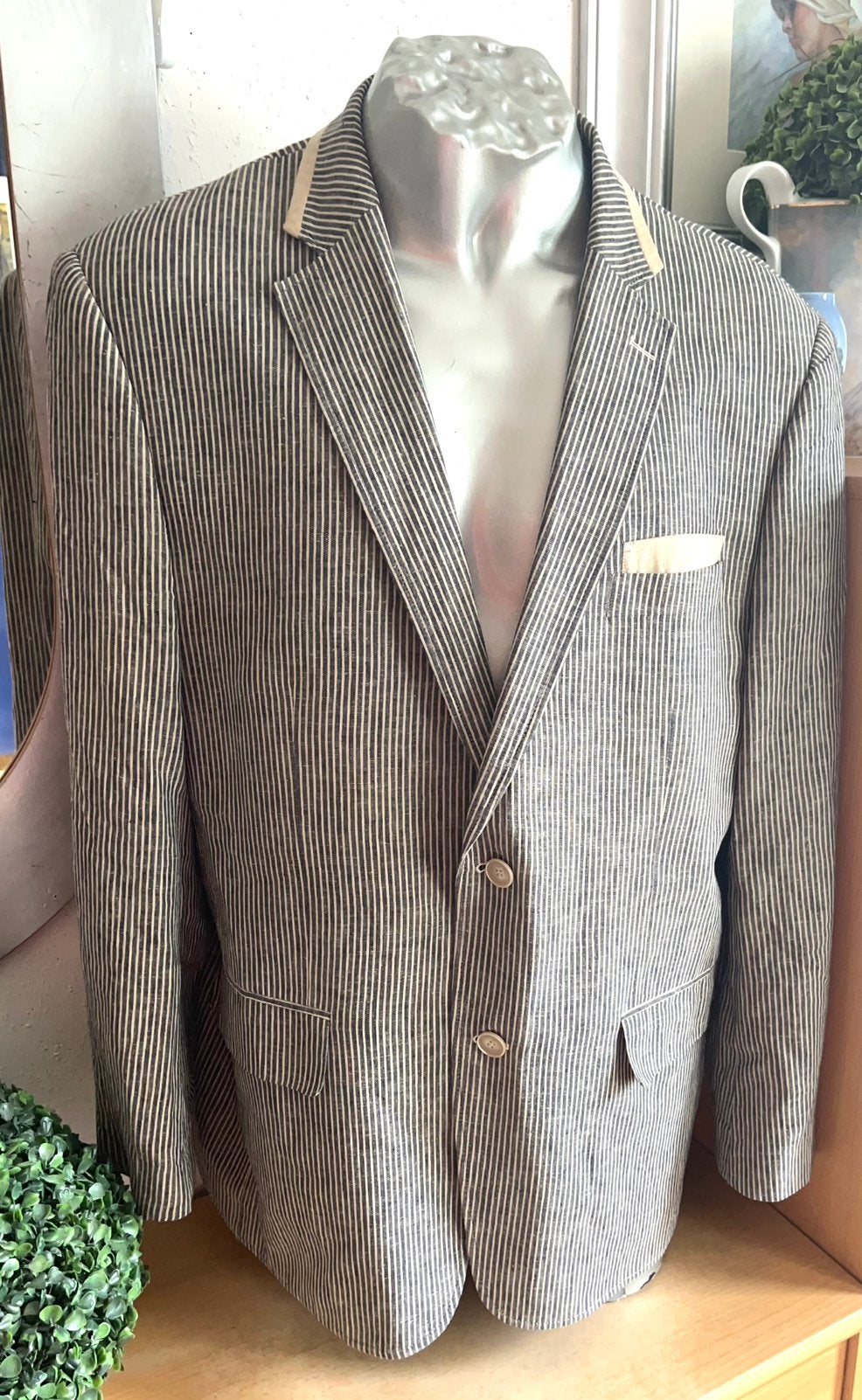 Colbert maat 28(56), Ophalen of Verzenden, Zo goed als nieuw, Maat 56/58 (XL), Blauw