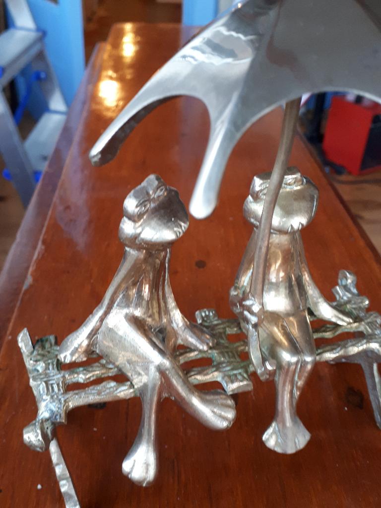 Geelkoperen beeldjes met paraplu, Ophalen, Gebruikt, Dier