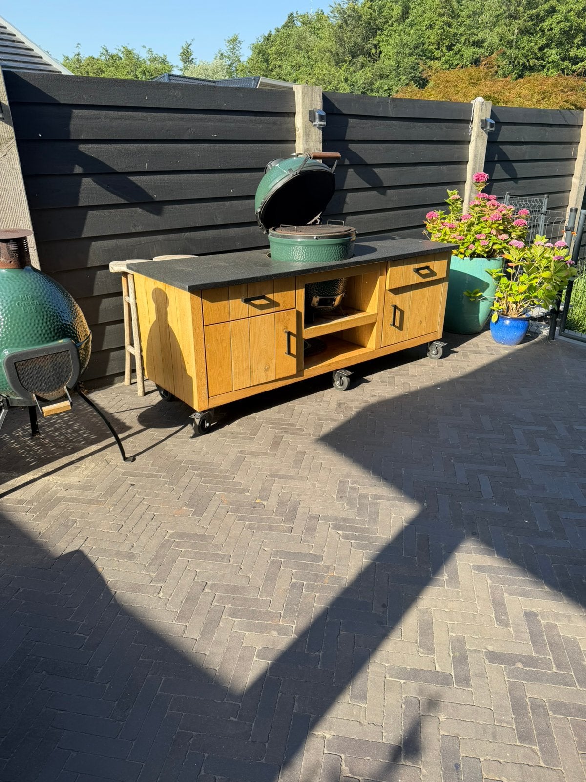 Big green egg buitenkeuken orgineel, Ophalen, Zo goed als nieuw, Gas