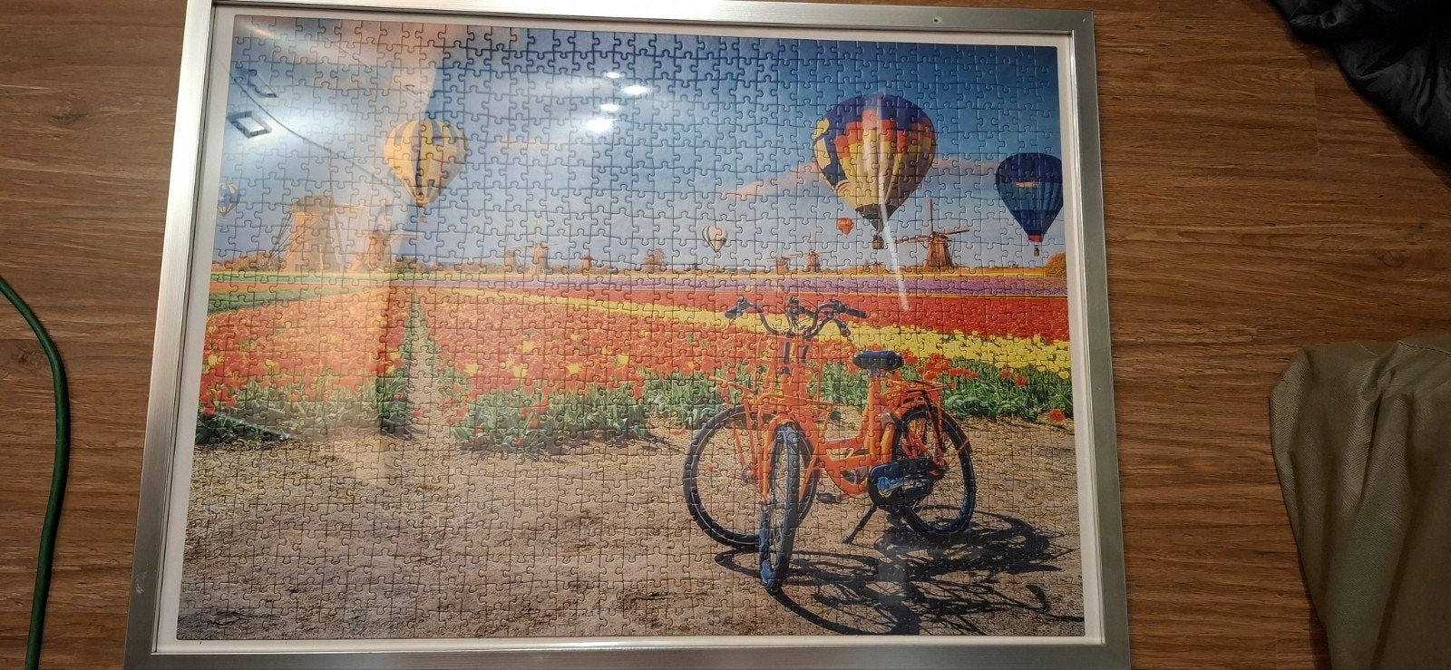Mooie grote puzzel compleet en ingelijst, Ophalen, 500 t/m 1500 stukjes, Zo goed als nieuw, Legpuzzel