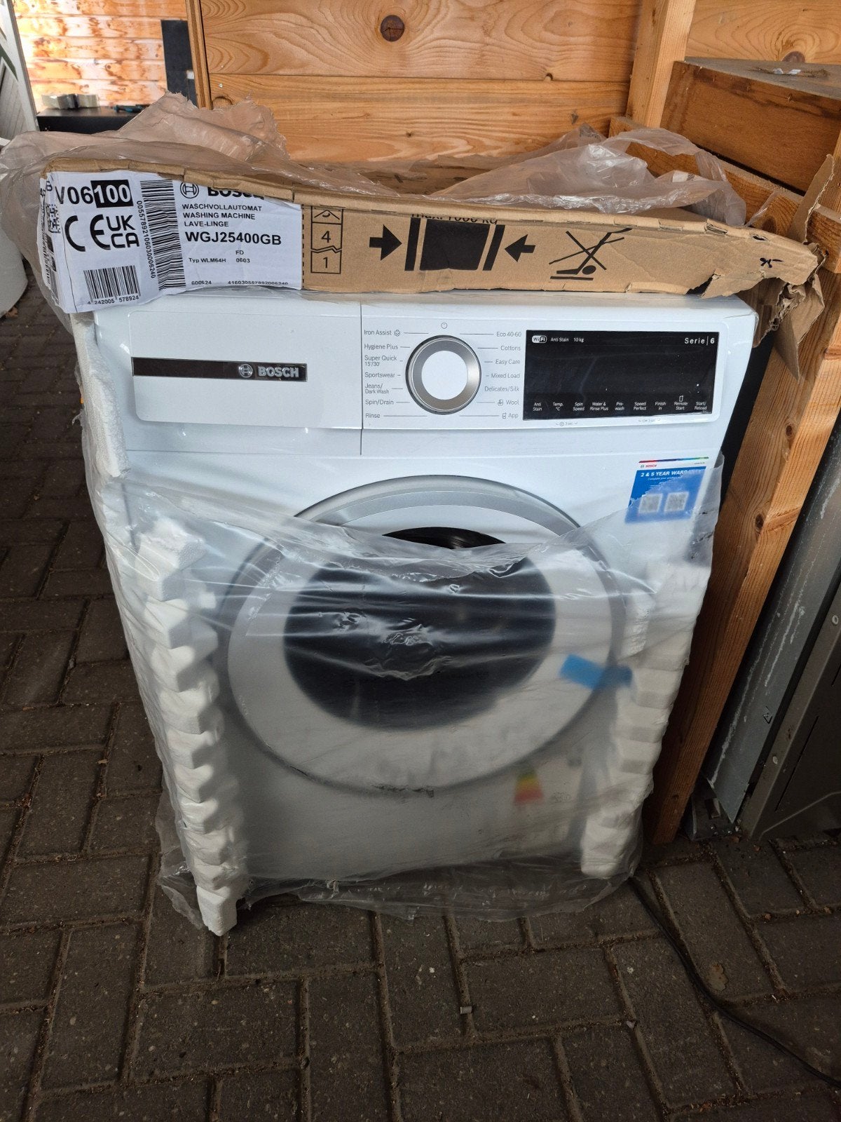 Nieuwe bosch 10 kg wasmachine serie6 1400 toeren met wifi, Ophalen, Nieuw, Wit
