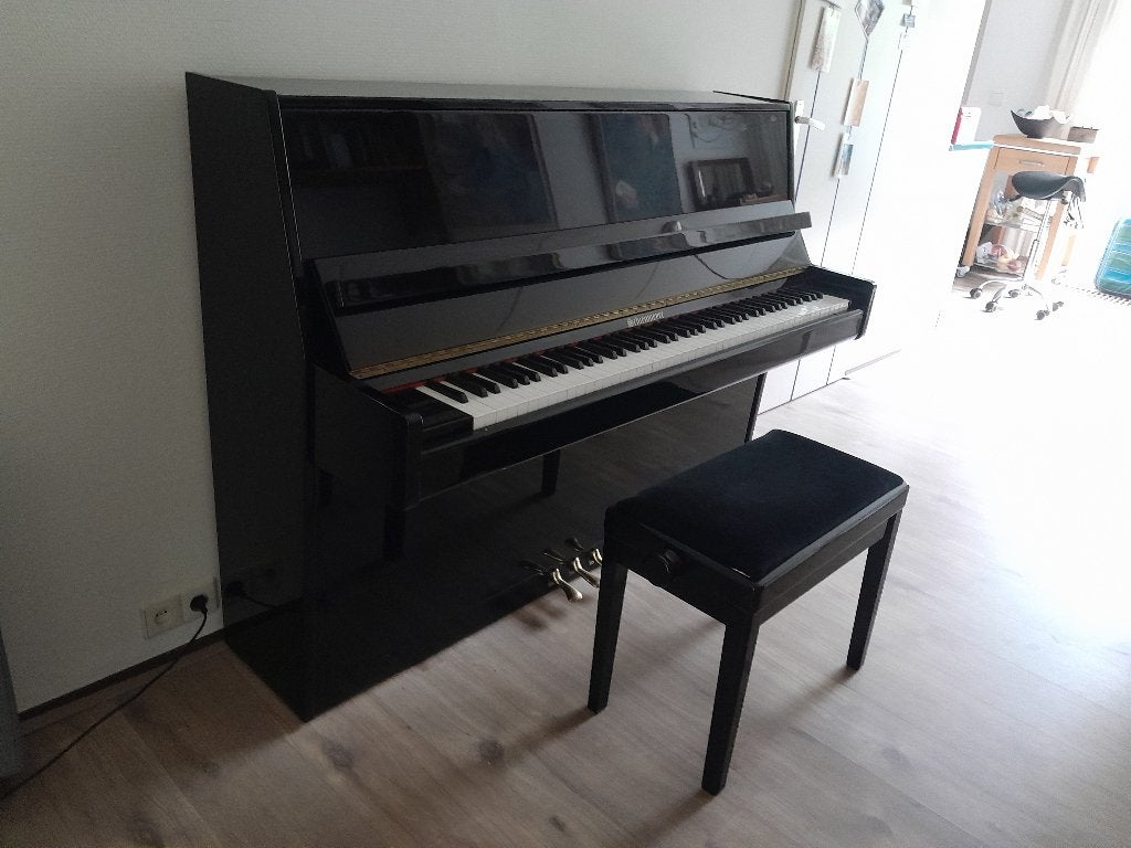 piano te koop, Muziek en Instrumenten, Ophalen, Gebruikt, Zwart, Piano