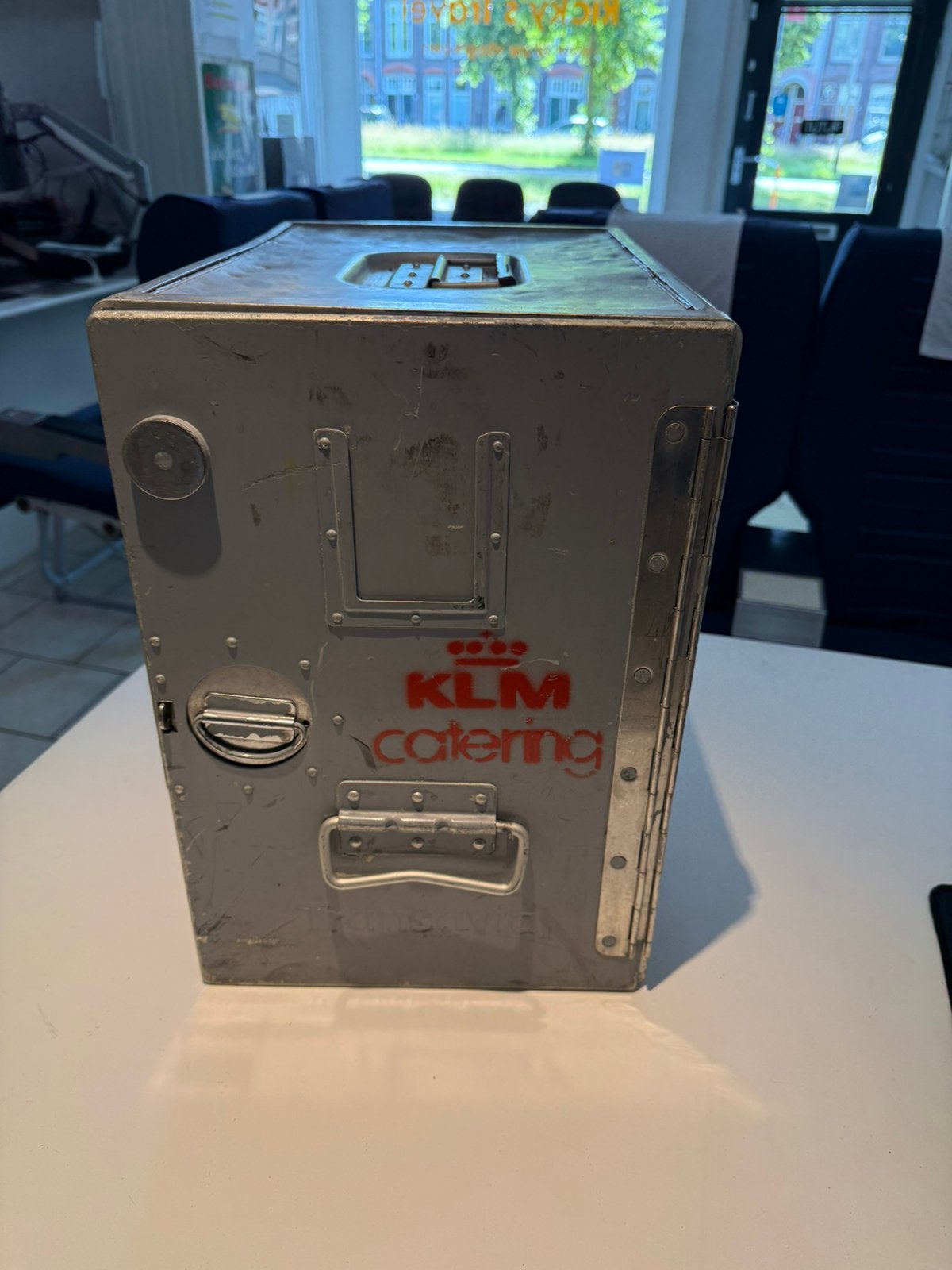 KLM VLIEGTUIG TROLLEY ALUMINIUM, Ophalen, Gebruikt, Overige typen