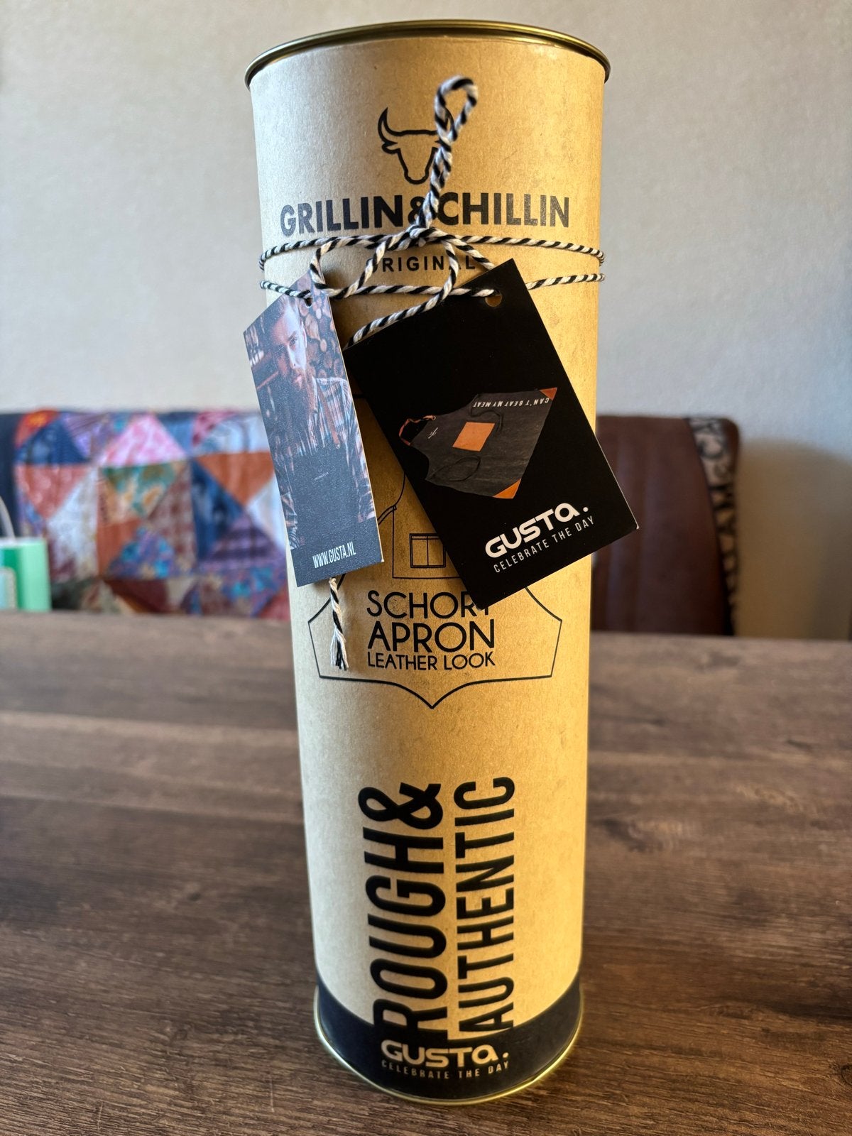 Gusta BBQ Schort Leerlook - Nieuw in verpakking, Ophalen of Verzenden, Nieuw