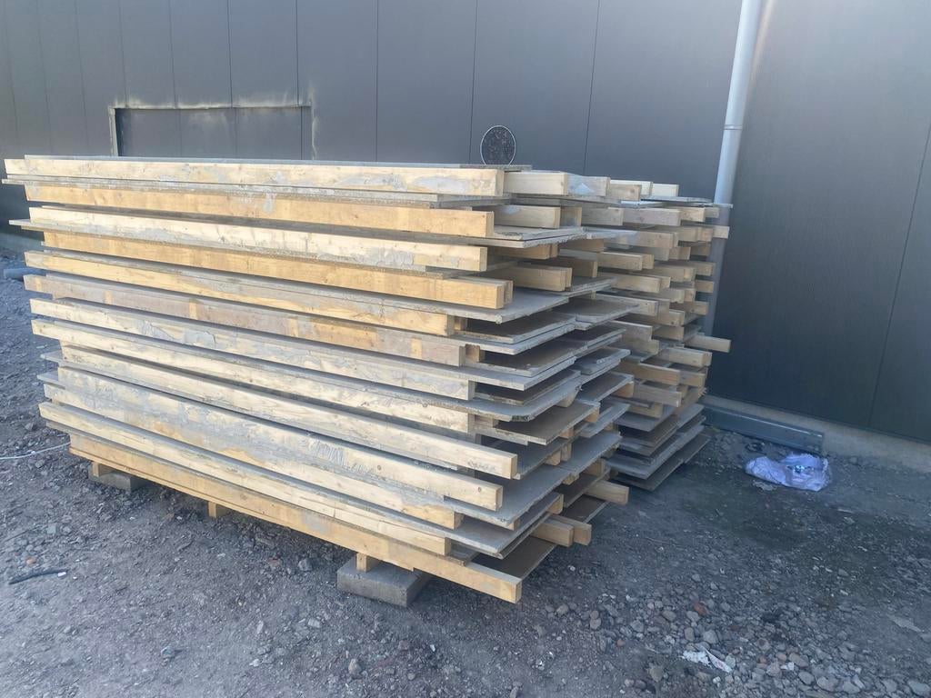 Gebruikte vuren 50 x 70 x 2500 met watervaste spaanplaat, Doe-het-zelf en Verbouw, Hout en Planken, Ophalen, Gebruikt, 250 tot 300 cm