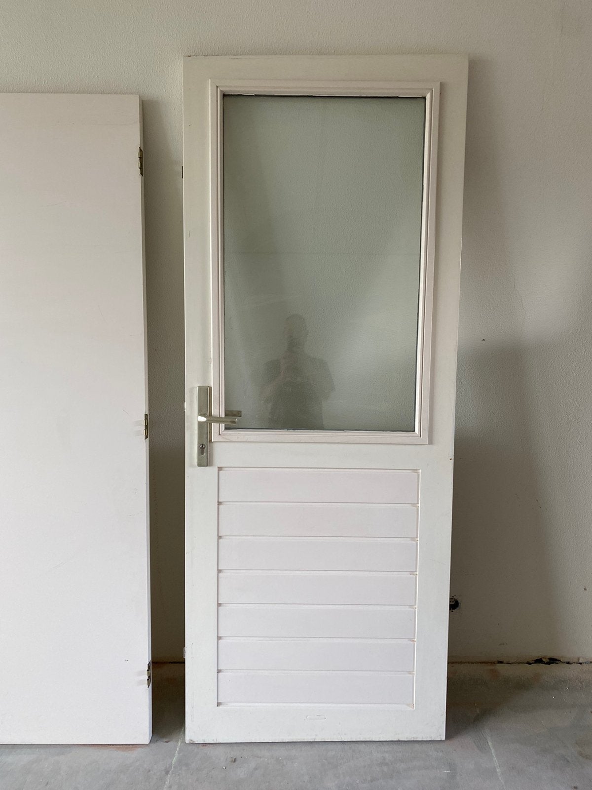 Merbau buitendeur met driepuntssluiting, Ophalen, Gebruikt, 80 tot 100 cm, Buitendeur