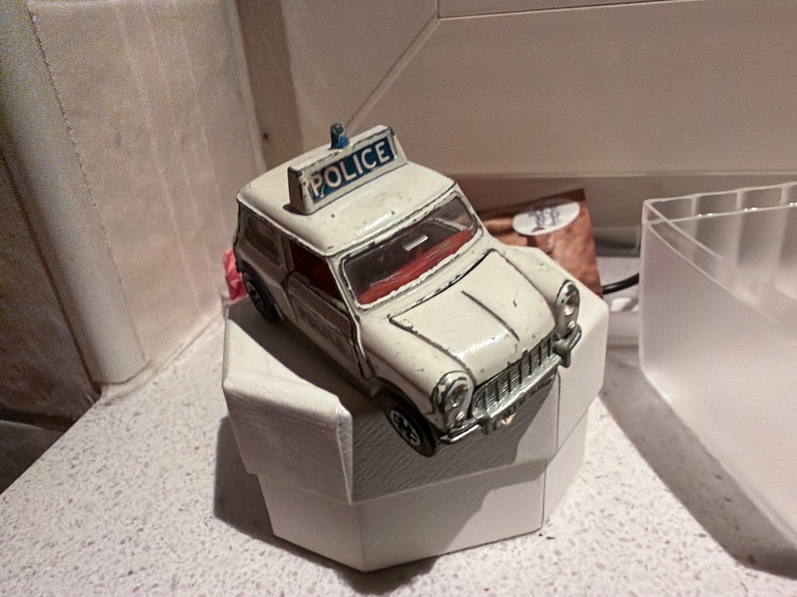 Dinky Toys 1/43 Austin Mini Politieauto, F, Gebruikt, Auto, Dinky Toys
