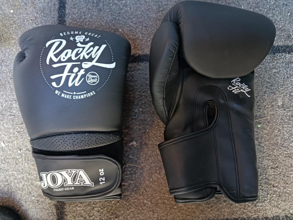 Bokszak incl ophangsysteem +bokshandschoenen rocky fit 12 OZ, Ophalen, Gebruikt, Bokszak