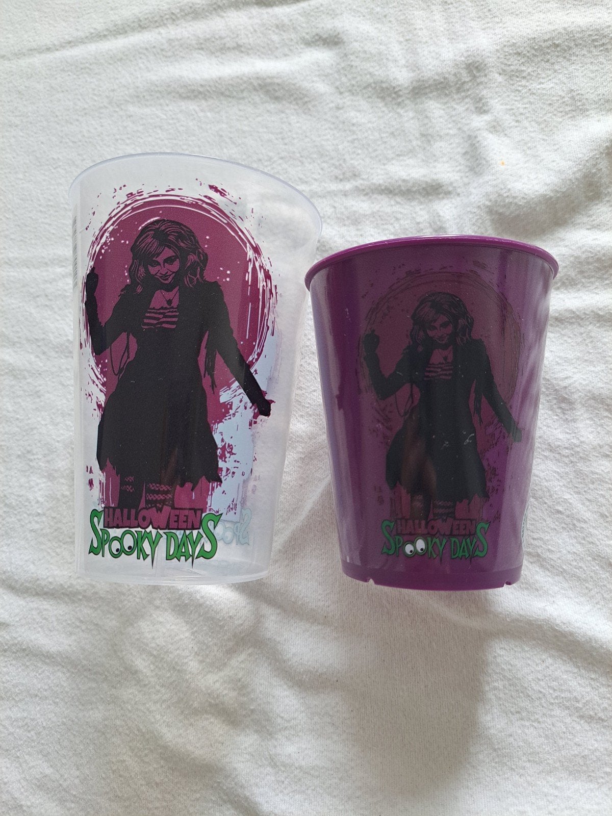 Halloween Spooky Days Bekers - Set van 2, Ophalen of Verzenden, Gebruikt, Feestartikel, Halloween of Griezel