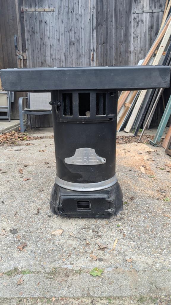Antieke Houtkachel - Thebo 5 - Vrijstaand, Ophalen, Gebruikt, Houtkachel, Vrijstaand