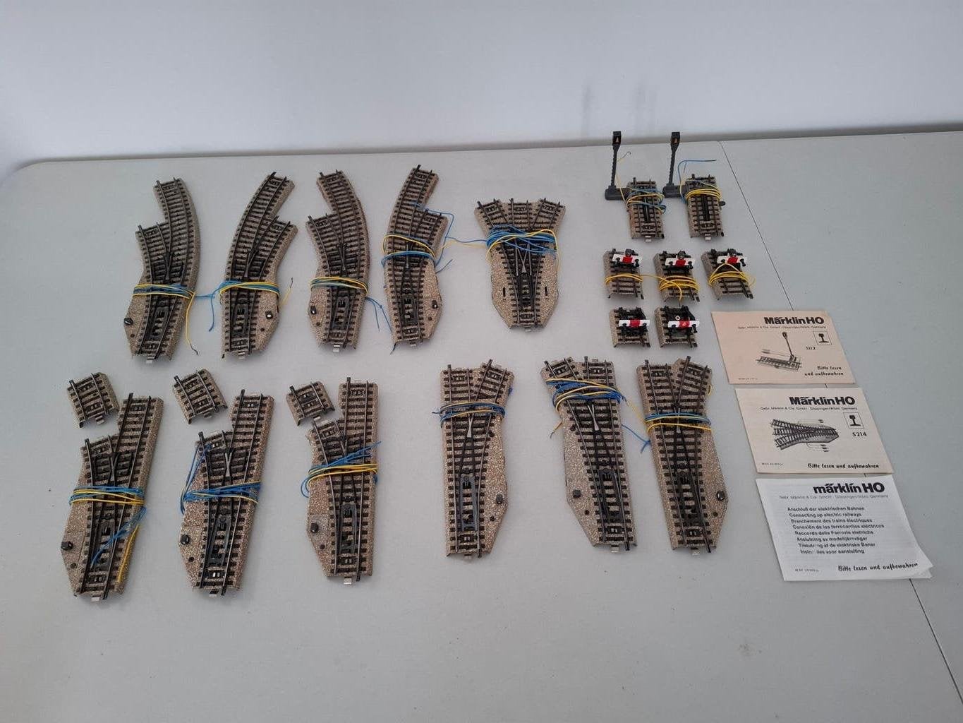Marklin H0 elektrische wissels, stootblokken, ontkoppelrail+, Wisselstroom, Gebruikt, Rails, Ophalen of Verzenden