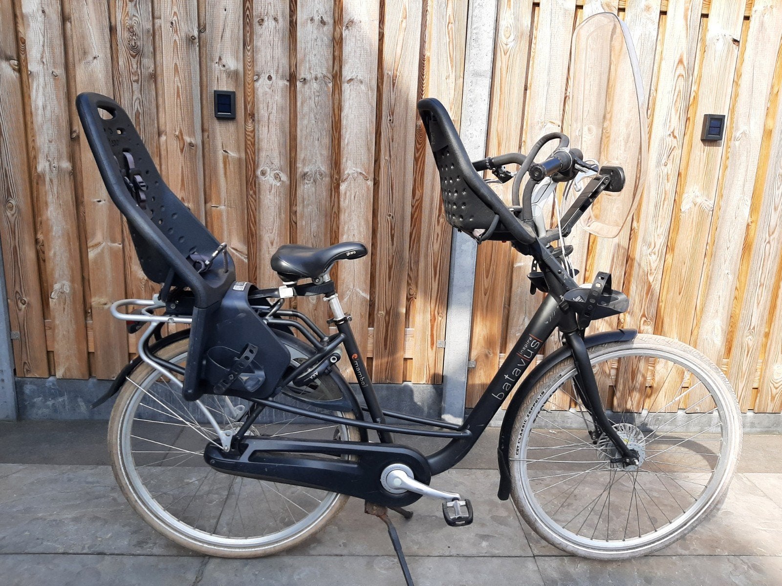 Batavus Mambo moederfiets met zitjes 28 inch 48 cm 7 versnel, Ophalen, 2 zitjes, Gebruikt, Batavus