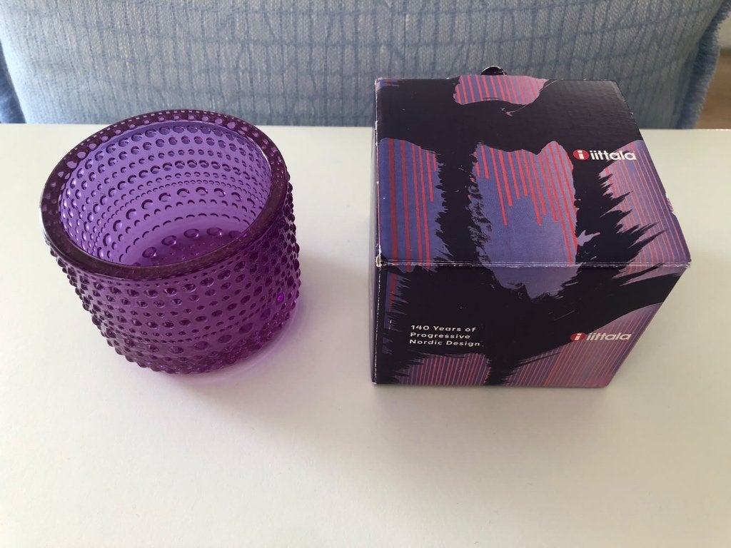 Iittala kastehelmi waxinelichtje, Antiek en Kunst, Antiek | Glas en Kristal, Ophalen of Verzenden