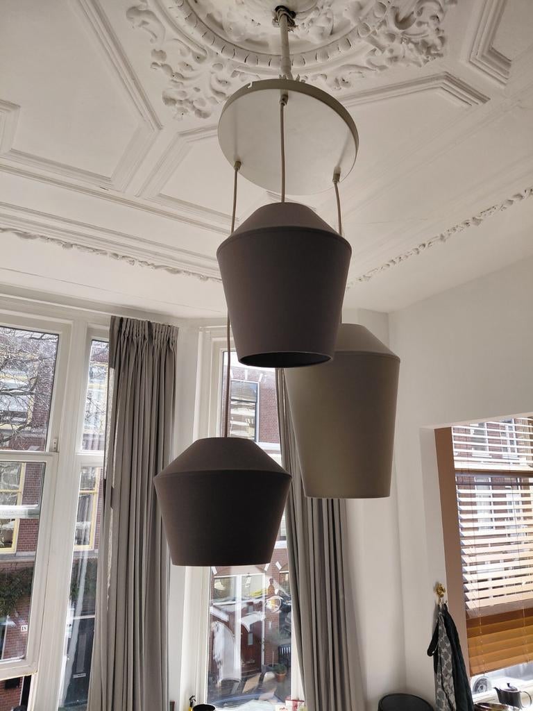 MADE . Com hanglamp met 3 kappen in verschillende tinten, Huis en Inrichting, Ophalen, Modern, Scandinavisch, Zo goed als nieuw