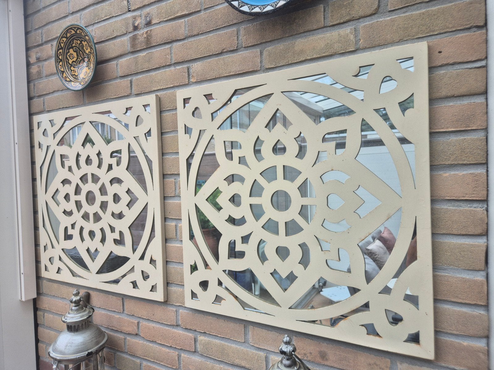 Set van 2 decoratieve tuinspiegels, Ophalen of Verzenden