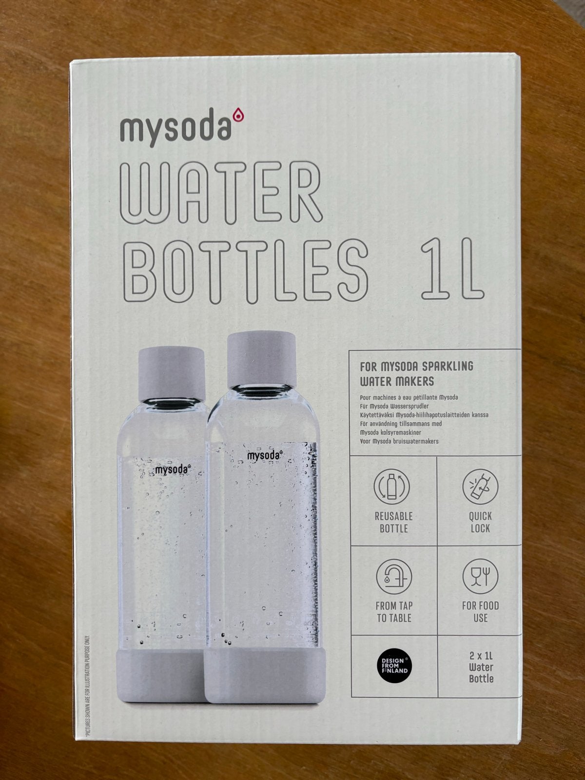 Mysoda Waterflessen 1L - 2 stuks voor bruiswatermakers, Ophalen of Verzenden, Nieuw