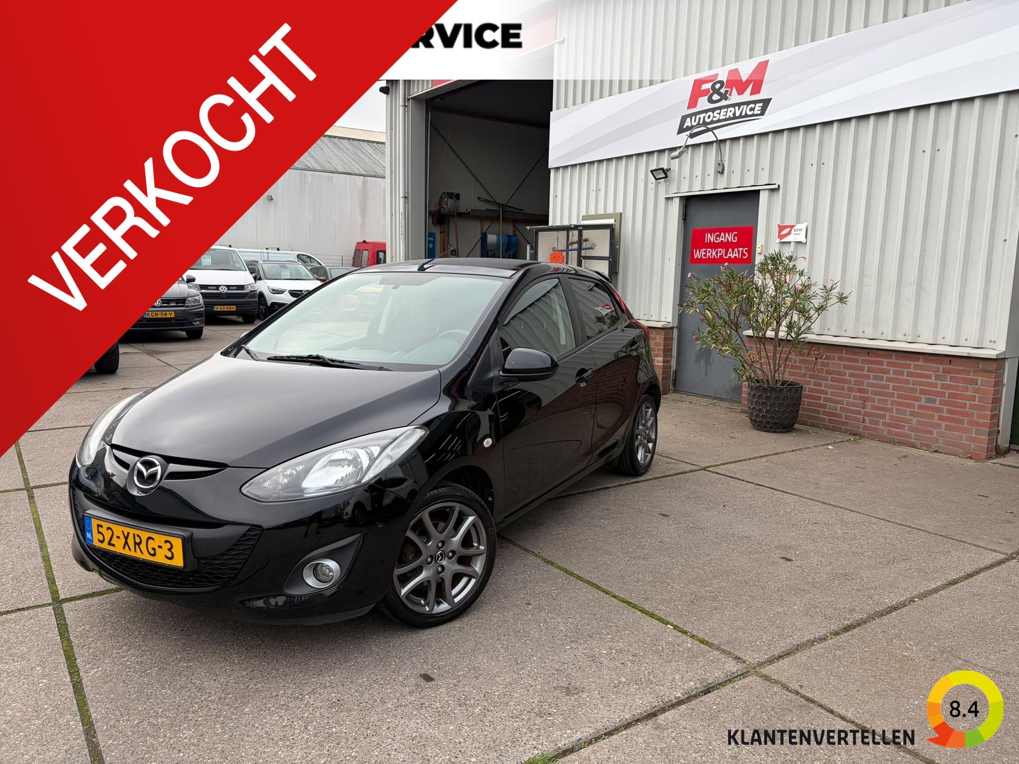 Mazda 2 1.3 Navigator GT BIFUEL, Airco, navi, stoelverwarmin, Auto's, Voorwielaandrijving, Euro 5, Stof, Zwart