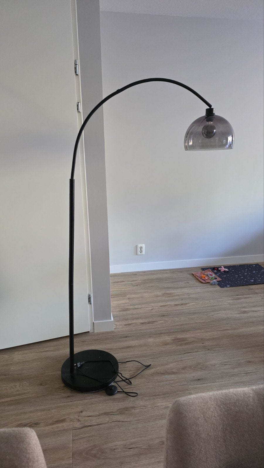 Booglamp, Huis en Inrichting, Lampen | Vloerlampen, Ophalen, E27 (groot), Zo goed als nieuw, Metaal