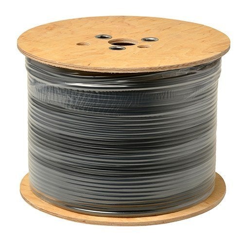2 x 0.75mm² afgeplat snoer zwart op haspel (500 meter), Verzenden, Nieuw