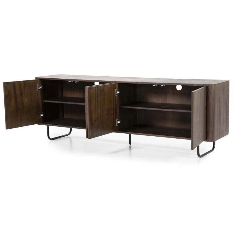 TV-Meubel James - 180cm - Bruin Mango- 95953, Huis en Inrichting, Ophalen, Met deur(en), Albert Plesmanstraat 10, 3772 MN te Barneveld