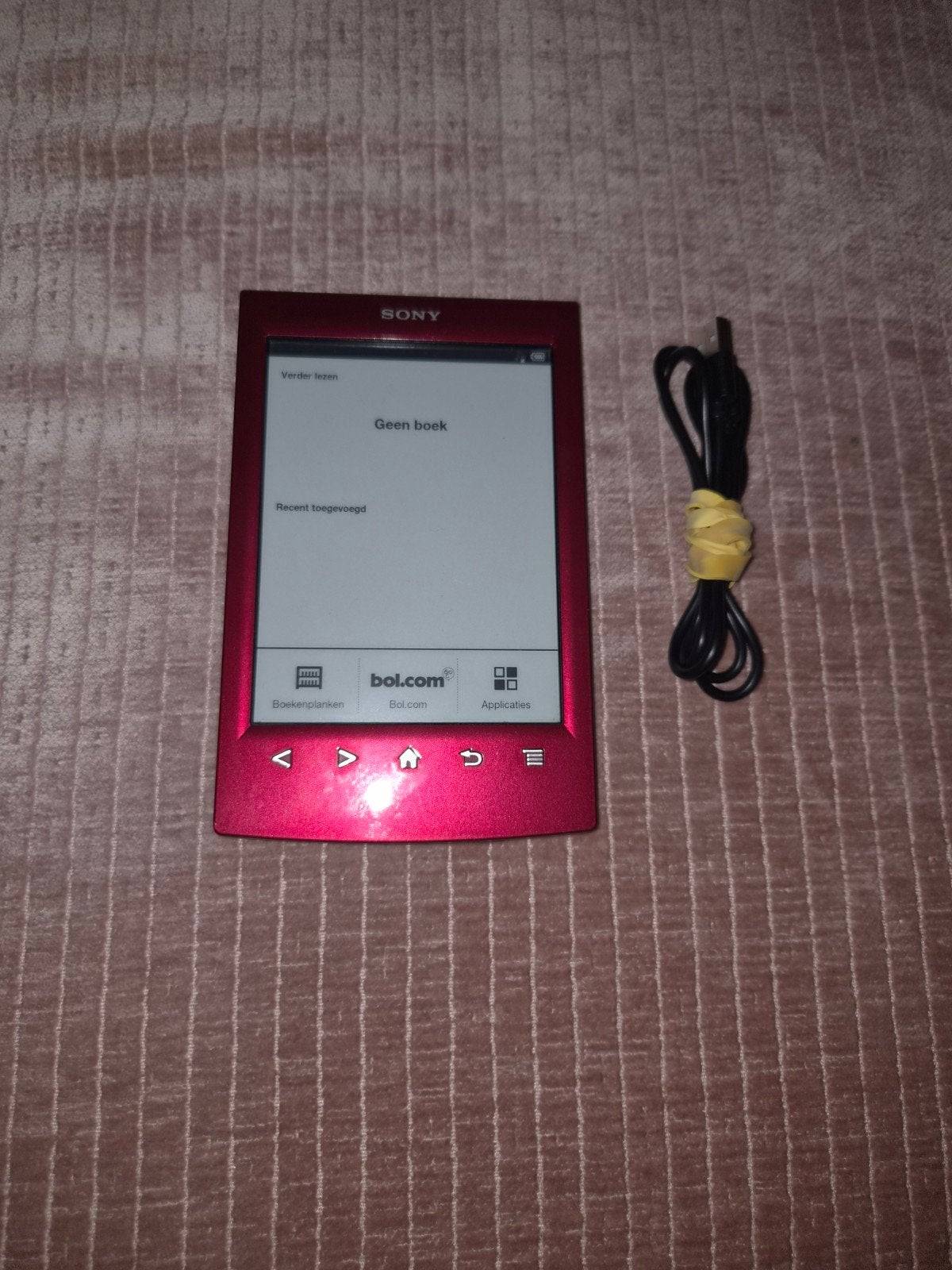 Sony Reader PRS-T2 E-reader Rood, Computers en Software, E-readers, Gebruikt, 6 inch of minder, 4 GB of minder, Touchscreen, Wi-Fi