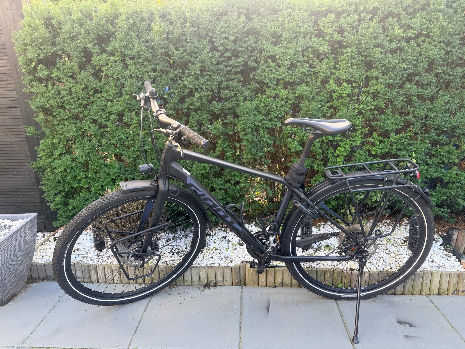 Giant fiets met schijfremmen en bagagedrager, Versnellingen, Zo goed als nieuw, Schijfrem, 53 tot 57 cm