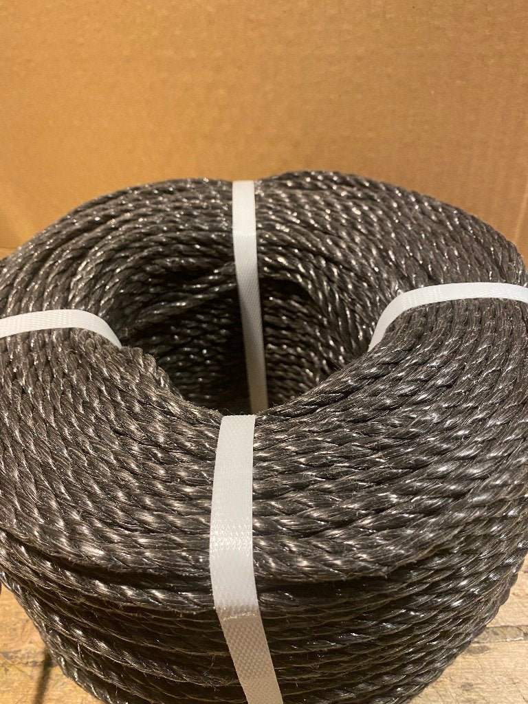 TOUW POLYPROP 6mm rollen a 220mtr zwart, Ophalen, Nieuw, Overige typen