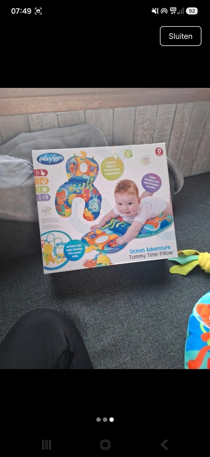 Playgro Ocean Adventure Tummy Time Kussen, Kinderen en Baby's, Speelgoed | Babyspeelgoed, Ophalen