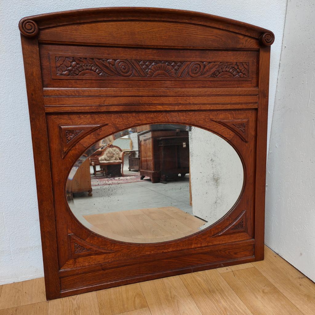 Antieke facet geslepen spiegel, landelijke schouwspiegel 814, Valkenswaard, Gebruikt, Info@flashbackfurniture.nl, Flashback Furniture