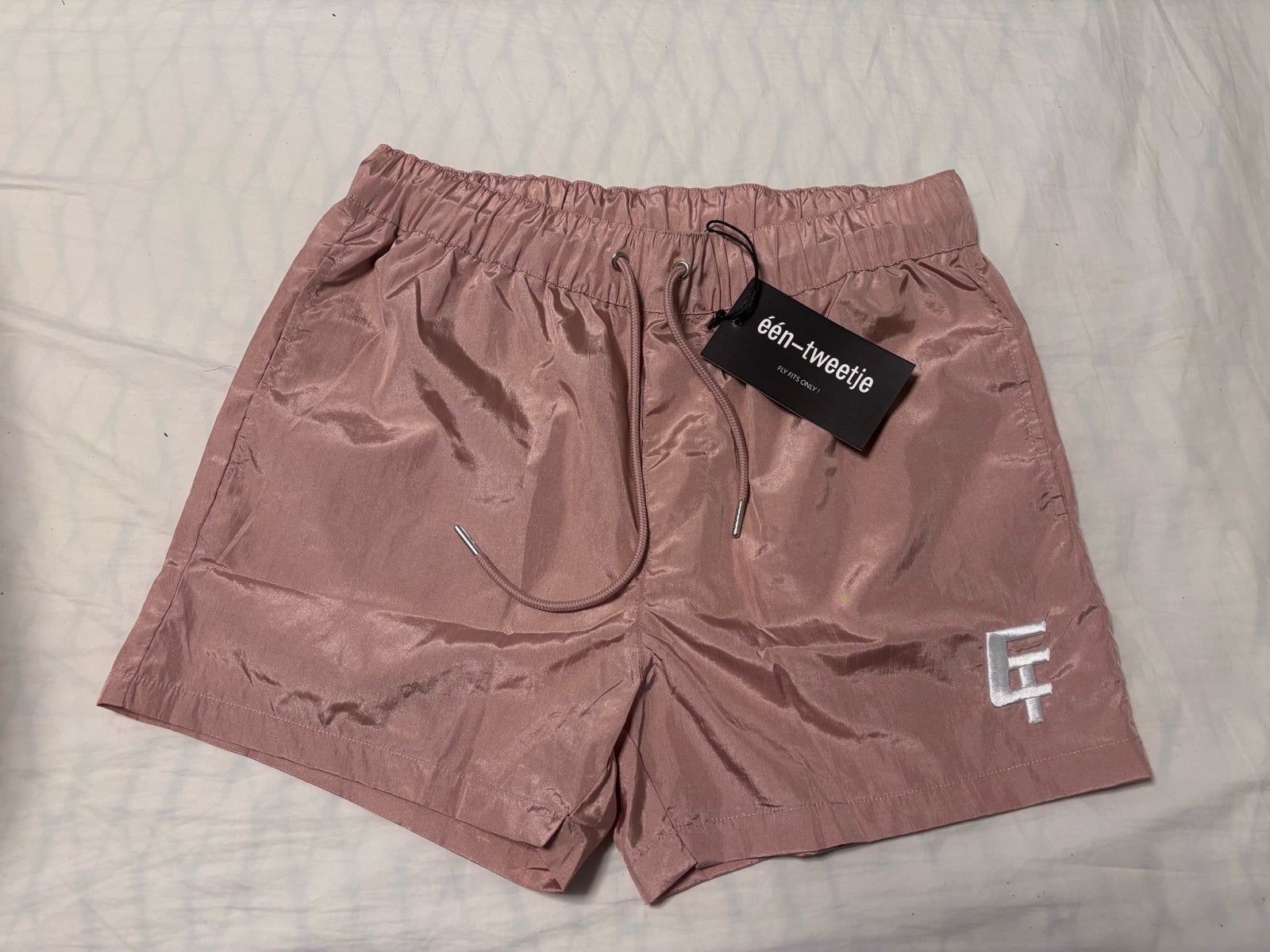 Zalmroze Zwemshort met Ritszak - Eén-Tweetje, Ophalen of Verzenden, Maat 48/50 (M), Roze, Zwemshort