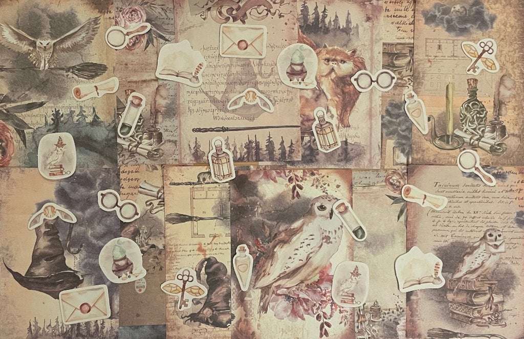 Harry Potter thema scrapbooking papier met stickers, Verzenden, Nieuw, Papier of Karton